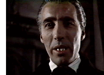 Christopher Lee as the Count in Hammer's 'Dracula'.